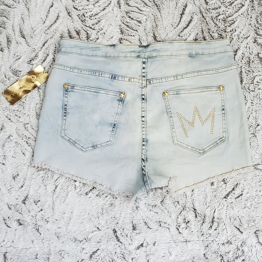 NWT Nicki Minaj Jean Shorts light wash